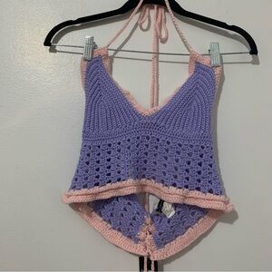 Cutie Crochet Halter Top NWOT